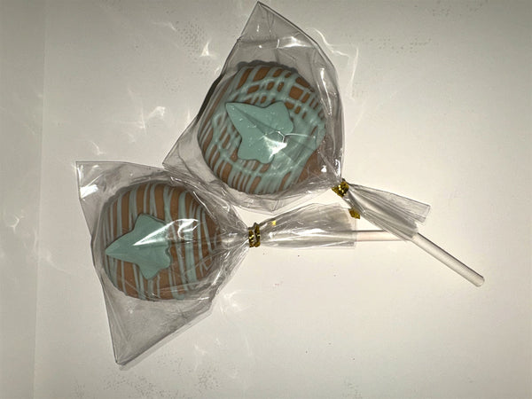 Hand-dipped cake pops made by P&C Baking