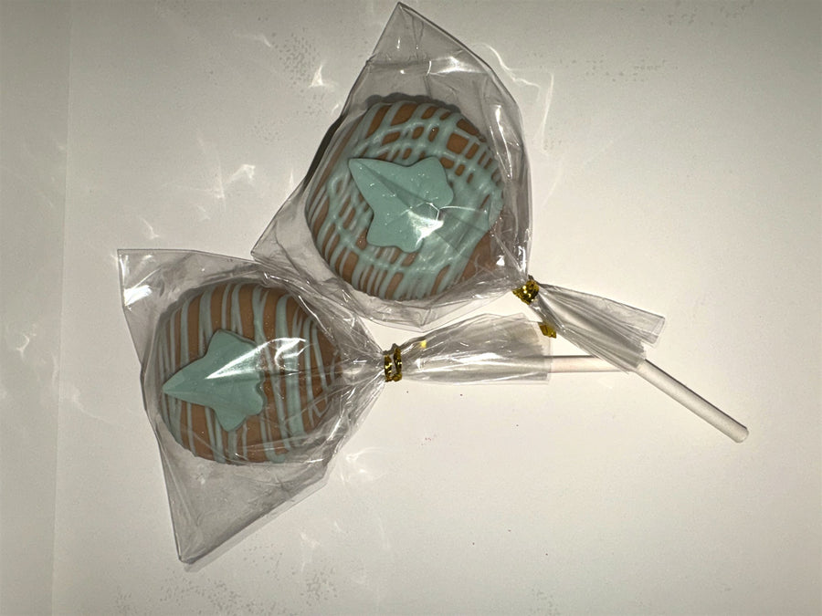 Hand-dipped cake pops made by P&C Baking
